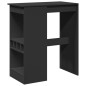 vidaXL Tavolo Bar con Rastrelliera Nero 90x47,5x103,5 cm Multistrato