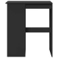 vidaXL Tavolo Bar con Rastrelliera Nero 90x47,5x103,5 cm Multistrato