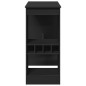 vidaXL Tavolo Bar con Rastrelliera Nero 90x47,5x103,5 cm Multistrato