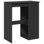 vidaXL Tavolo Bar con Rastrelliera Nero 90x47,5x103,5 cm Multistrato