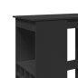 vidaXL Tavolo Bar con Rastrelliera Nero 90x47,5x103,5 cm Multistrato