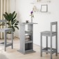 vidaXL Tavolo Bar Portaoggetti Grigio Sonoma 60x60x102 cm Multistrato vidaXL Tavolo Bar Portaoggetti Grigio Sonoma 60x60x102 cm Multistrato