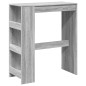 vidaXL Tavolo Bar con Rastrelliera Grigio 90x40x103,5 cm Multistrato vidaXL Tavolo Bar con Rastrelliera Grigio 90x40x103,5 cm Multistrato