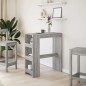 vidaXL Tavolo Bar con Rastrelliera Grigio 90x40x103,5 cm Multistrato vidaXL Tavolo Bar con Rastrelliera Grigio 90x40x103,5 cm Multistrato