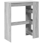 vidaXL Tavolo Bar con Rastrelliera Grigio 90x40x103,5 cm Multistrato vidaXL Tavolo Bar con Rastrelliera Grigio 90x40x103,5 cm Multistrato