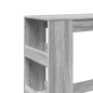 vidaXL Tavolo Bar con Rastrelliera Grigio 90x40x103,5 cm Multistrato vidaXL Tavolo Bar con Rastrelliera Grigio 90x40x103,5 cm Multistrato