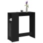 vidaXL Tavolo Bar con Rastrelliera Nero 101x40x103,5 cm Multistrato vidaXL Tavolo Bar con Rastrelliera Nero 101x40x103,5 cm Multistrato