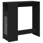 vidaXL Tavolo Bar con Rastrelliera Nero 101x40x103,5 cm Multistrato vidaXL Tavolo Bar con Rastrelliera Nero 101x40x103,5 cm Multistrato