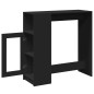 vidaXL Tavolo Bar con Rastrelliera Nero 101x40x103,5 cm Multistrato vidaXL Tavolo Bar con Rastrelliera Nero 101x40x103,5 cm Multistrato