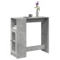 vidaXL Tavolo Bar con Rastrelliera Grigio 101x40x103,5 cm Multistrato vidaXL Tavolo Bar con Rastrelliera Grigio 101x40x103,5 cm Multistrato