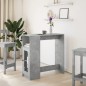 vidaXL Tavolo Bar con Rastrelliera Grigio 101x40x103,5 cm Multistrato vidaXL Tavolo Bar con Rastrelliera Grigio 101x40x103,5 cm Multistrato