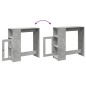vidaXL Tavolo Bar con Rastrelliera Grigio 101x40x103,5 cm Multistrato vidaXL Tavolo Bar con Rastrelliera Grigio 101x40x103,5 cm Multistrato