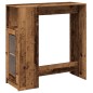 vidaXL Tavolo Bar con Rastrelliera Antico 101x40x103,5 cm Multistrato vidaXL Tavolo Bar con Rastrelliera Antico 101x40x103,5 cm Multistrato