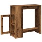 vidaXL Tavolo Bar con Rastrelliera Antico 101x40x103,5 cm Multistrato vidaXL Tavolo Bar con Rastrelliera Antico 101x40x103,5 cm Multistrato