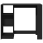 vidaXL Tavolo Bar con Ripiano Nero 124x46x103,5 cm Legno Multistrato vidaXL Tavolo Bar con Ripiano Nero 124x46x103,5 cm Legno Multistrato
