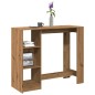 vidaXL Tavolo Bar con Ripiano Rovere 124x46x103,5 cm Multistrato vidaXL Tavolo Bar con Ripiano Rovere 124x46x103,5 cm Multistrato
