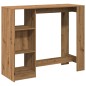 vidaXL Tavolo Bar con Ripiano Rovere 124x46x103,5 cm Multistrato vidaXL Tavolo Bar con Ripiano Rovere 124x46x103,5 cm Multistrato