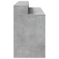 vidaXL Scrivania con Luci LED Grigio Cemento 140x55x91 cm Multistrato