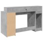 vidaXL Scrivania con Luci LED Grigio Cemento 140x55x91 cm Multistrato