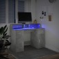 vidaXL Scrivania con Luci LED Grigio Cemento 120x55x91 cm Multistrato vidaXL Scrivania con Luci LED Grigio Cemento 120x55x91 cm Multistrato