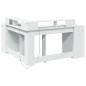 vidaXL Scrivania con Luci LED Bianca 152x152x91 cm in Truciolato