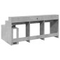 vidaXL Scrivania con Luci LED Grigio Cemento 200x104x91 cm Truciolato vidaXL Scrivania con Luci LED Grigio Cemento 200x104x91 cm Truciolato