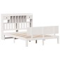 vidaXL Letto Libreria senza Materasso Bianco 140x200 cm Legno di Pino vidaXL Letto Libreria senza Materasso Bianco 140x200 cm Legno di Pino