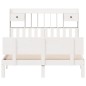 vidaXL Letto Libreria senza Materasso Bianco 140x200 cm Legno di Pino vidaXL Letto Libreria senza Materasso Bianco 140x200 cm Legno di Pino