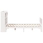 vidaXL Letto Libreria senza Materasso Bianco 140x200 cm Legno di Pino vidaXL Letto Libreria senza Materasso Bianco 140x200 cm Legno di Pino