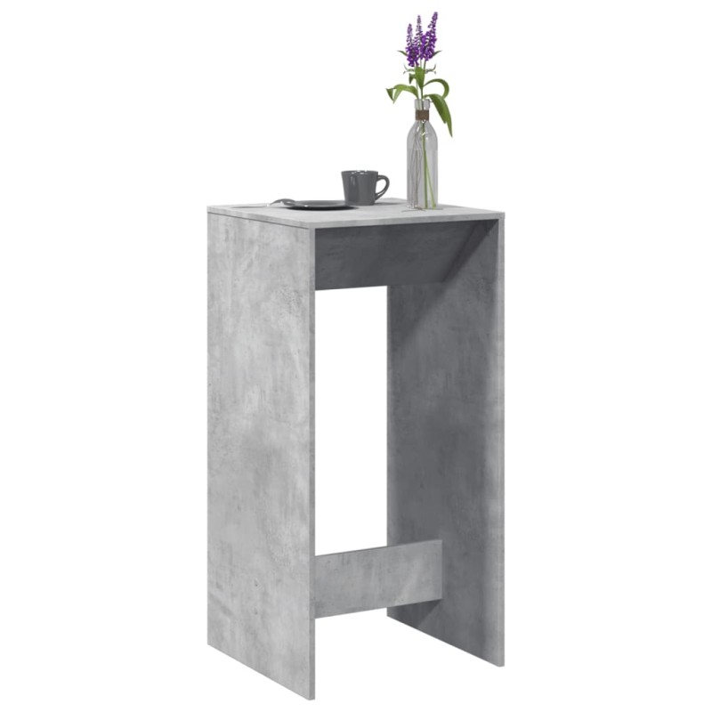 vidaXL Tavolo da Bar Grigio Cemento 51x50x103,5cm in Legno Multistrato vidaXL Tavolo da Bar Grigio Cemento 51x50x103,5cm in Legno Multistrato