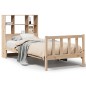 vidaXL Giroletto con Libreria senza Materasso 75x190 cm in Legno Pino