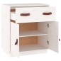 Credenza Bianca 65,5x40x75 cm in Legno Massello di Pino Credenza Bianca 65,5x40x75 cm in Legno Massello di Pino
