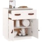 Credenza Bianca 65,5x40x75 cm in Legno Massello di Pino Credenza Bianca 65,5x40x75 cm in Legno Massello di Pino