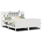 vidaXL Letto Libreria senza Materasso Bianco 200x200 cm Legno di Pino vidaXL Letto Libreria senza Materasso Bianco 200x200 cm Legno di Pino
