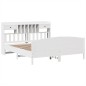 vidaXL Letto Libreria senza Materasso Bianco 200x200 cm Legno di Pino vidaXL Letto Libreria senza Materasso Bianco 200x200 cm Legno di Pino
