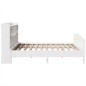 vidaXL Letto Libreria senza Materasso Bianco 200x200 cm Legno di Pino vidaXL Letto Libreria senza Materasso Bianco 200x200 cm Legno di Pino