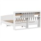 vidaXL Letto Libreria senza Materasso Bianco 200x200 cm Legno di Pino vidaXL Letto Libreria senza Materasso Bianco 200x200 cm Legno di Pino