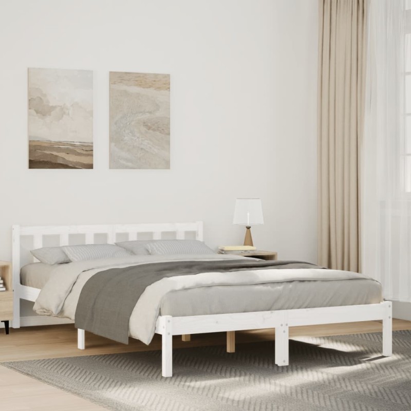 vidaXL Letto Extra Lungo senza Materasso 160x210 cm in Legno di Pino vidaXL Letto Extra Lungo senza Materasso 160x210 cm in Legno di Pino