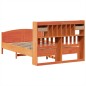 vidaXL Letto Libreria senza Materasso Marrone Cera 140x200 cm in Pino vidaXL Letto Libreria senza Materasso Marrone Cera 140x200 cm in Pino
