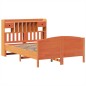 vidaXL Letto Libreria senza Materasso Marrone Cera 140x190 cm in Pino