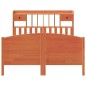 vidaXL Letto Libreria senza Materasso Marrone Cera 140x190 cm in Pino