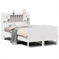 vidaXL Letto Libreria senza Materasso Bianco 135x190 cm Legno di Pino vidaXL Letto Libreria senza Materasso Bianco 135x190 cm Legno di Pino