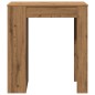 vidaXL Tavolo Bar con Rastrelliera Rovere 95x47x103,5 cm Multistrato