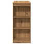 vidaXL Tavolo Bar con Rastrelliera Rovere 95x47x103,5 cm Multistrato