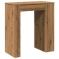 vidaXL Tavolo Bar con Rastrelliera Rovere 95x47x103,5 cm Multistrato