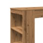 vidaXL Tavolo Bar con Rastrelliera Rovere 95x47x103,5 cm Multistrato