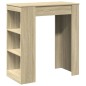 vidaXL Tavolo Bar con Rastrelliera Sonoma 95x47x103,5 cm Multistrato vidaXL Tavolo Bar con Rastrelliera Sonoma 95x47x103,5 cm Multistrato