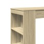 vidaXL Tavolo Bar con Rastrelliera Sonoma 95x47x103,5 cm Multistrato vidaXL Tavolo Bar con Rastrelliera Sonoma 95x47x103,5 cm Multistrato