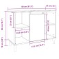 vidaXL Mobile da Bagno Legno Antico 80x33x60 cm in Legno Multistrato vidaXL Mobile da Bagno Legno Antico 80x33x60 cm in Legno Multistrato