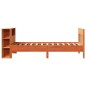 vidaXL Letto Libreria senza Materasso Marrone Cera 75x190 cm in Pino vidaXL Letto Libreria senza Materasso Marrone Cera 75x190 cm in Pino